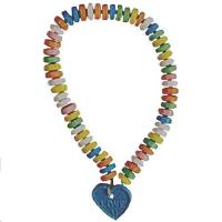 Bachelorette Party Candy Necklace Love Beads with Candy Heart Medallion
